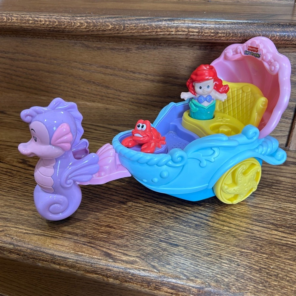 Fisher-Price Little People Ariel Little Mermaid Coach musical Disney Princess